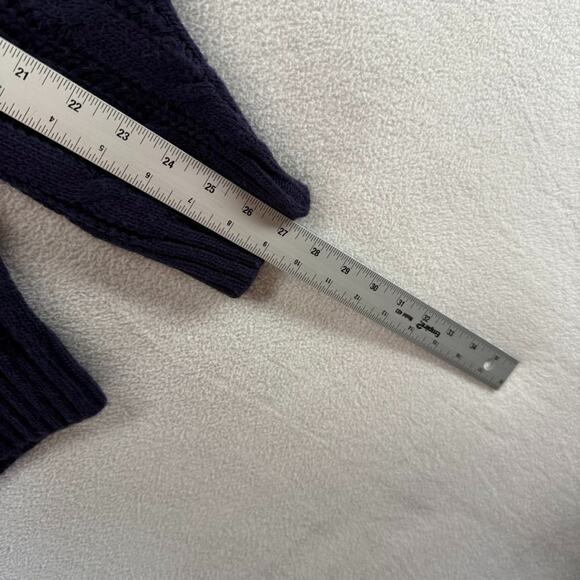 Vintage New Era Sweater Men's Medium Blue Chunky Cable Knit Tennis Cricket USA - Picture 5 of 10